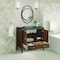 James Martin Vanities 36'' Vanity, Mid Century Walnut w/ 3 CM Parisien Bleu Quartz Top 485-V36-WLT-3PBL - alternate 2